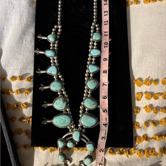 Turquoise and Silver Women's Necklace - Picture 6 of 9